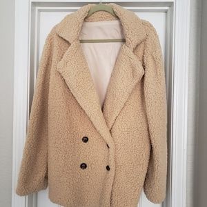 TEDDY COAT BEIGE NUDE